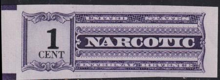 US RJA105 Type 2 Narcotic Tax Unused VF-XF NGAI - Block Markings 2 Left Corner ' 22