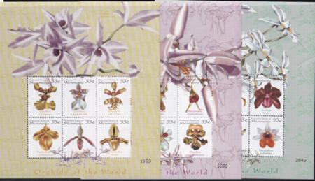US 365-67 Trust Territories Micronesia NH VF Orchids M/S