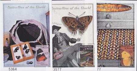 US 374-76 Trust Territories Micronesia NH VF Butterflies S/S