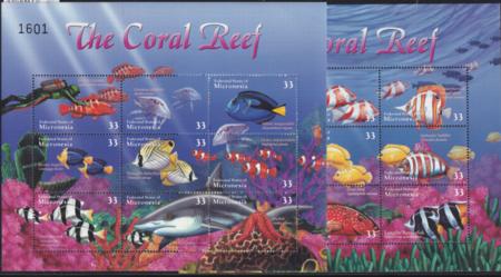 US 399-400 Trust Territories Micronesia NH VF Coral Fish M/S