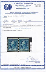 US 347MM Type III Vending Machine Mint LH XF SUP PF Cert, Signed Champagne