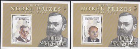 US 471-72 Trust Territories Micronesia NH VF Nobel Winners S/S