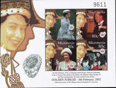 US 483 Trust Territories Micronesia NH VF Queen Eliz Golden Jubilee M/S