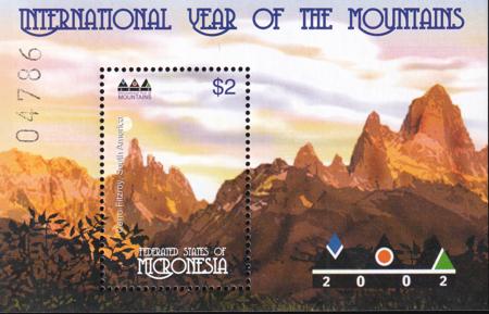 US 493 Trust Territories Micronesia NH VF Year Of The Mountains S/S