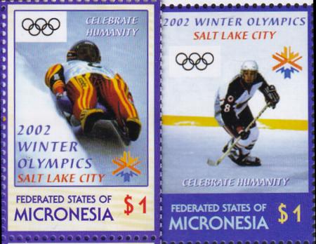 US 502-03 Trust Territories Micronesia NH VF Winter Olympics (Sm. Rings)