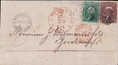 US 68,76 FDCS And Better Covers 1866 New Orleans To Bordeaux - Pristine Folded Outer Letter Great Markings!