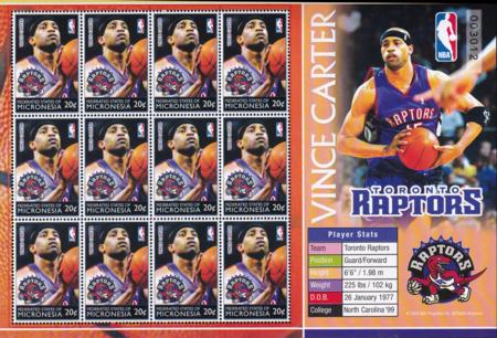 US 614 Trust Territories Micronesia NH VF Basketball D. Nowitz M/S Of 12