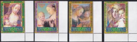 US 627-30 Trust Territories Micronesia NH VF Christmas