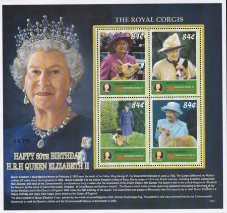 US 694 Trust Territories Micronesia NH VF Queen Elizabeth M/S