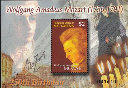 US 724 Trust Territories Micronesia NH VF Mozart S/S