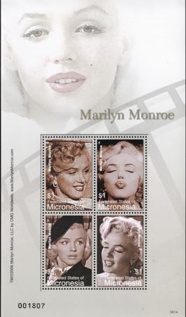 US 726 Trust Territories Micronesia NH VF Marilyn Monroe M/S