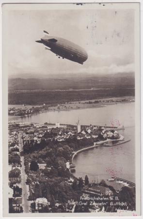 Germany 1937 Zeppelin Trial Flight on Photo Card, C57 with On Board Cancel