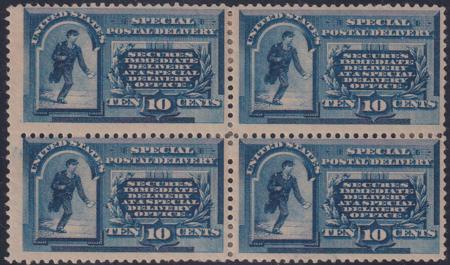 US E1 Special Delivery Mint H F Block Fresh!