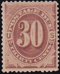 US J6 Postage Dues Mint H VF-XF Slightly Sweated OG