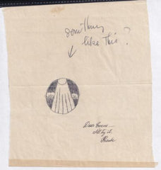 US 1142-E 9 Rough Drawings Of The Emblem Of The Francis Scott Key Stamp, 5 Of Which One Detailed And Interesting, 4 More Repetitive. Mostly Signed By Frank Conley