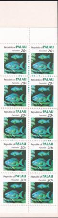 US 14b Trust Territories Palau NH VF 1983-84 Definitive Set 20-cent Bklt Pane