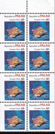 US 75a Trust Territories Palau NH VF 1985 Definitive Set 14¢ Bklt. Pane