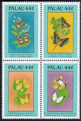 US 183-86 Trust Territories Palau NH VF Butterflies & Flowers
