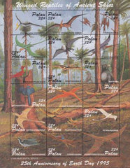US 369 Trust Territories Palau NH VF Earth Day/ Dinosaurs M/S