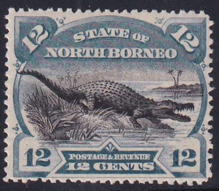 North Borneo 65 Mint LH VF Crocodile