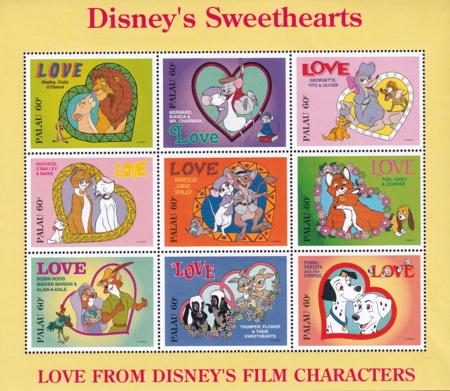 US 393 Trust Territories Palau NH VF Disney Sweethearts M/S