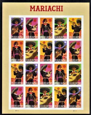 US 5703-7 Modern Imperf Mariachi Sheet