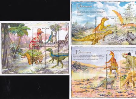 US 793-5 Trust Territories Palau NH VF Dinosaurs M/S