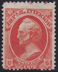 US O22 Officials Mint AVE No Gum - Partial Plate # At Top