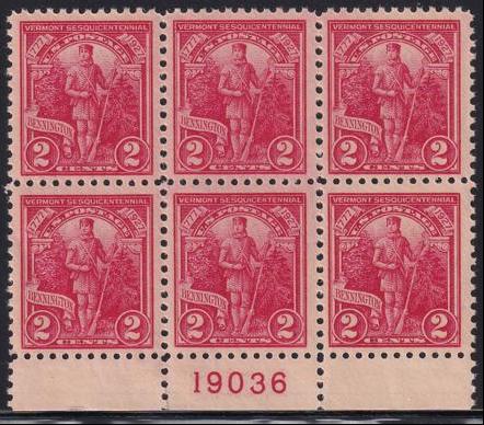US 643 NH VF Plate Block