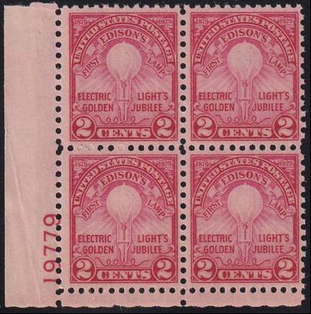 US 655 NH F-VF Plate Block
