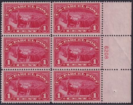 US Q1 Parcel Post NH VF-XF Plate Block
