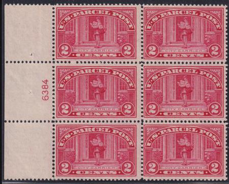 US Q2 Parcel Post NH F+ Pristine + Fresh! PL Block #6384 Full Left Side