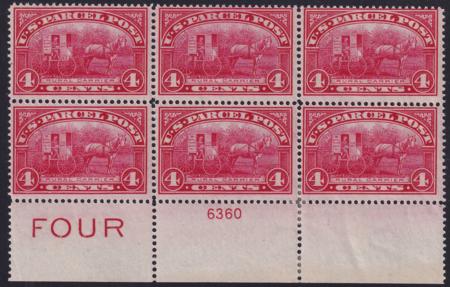 US Q4 Parcel Post LH F+ Wide Bottom #6360 W/Imprint