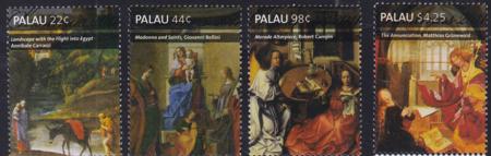 US 1076-79 Trust Territories Palau NH VF Christmas Paintings