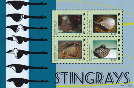 US 1096 Trust Territories Palau NH VF Stingray Sheet