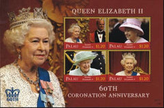 US 1175 Trust Territories Palau NH VF Coronation Queen Elizabeth II Sheet