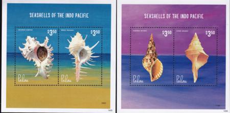 US 1197-98 Trust Territories Palau NH VF Seashells S/S