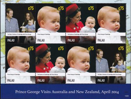 US 1218 Trust Territories Palau NH VF Prince George Visits M/S Of 8