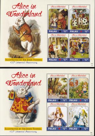 US 1223-24 Trust Territories Palau NH VF Alice In Wonderland