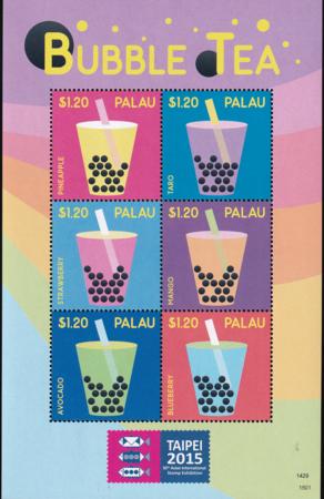 US 1264 Trust Territories Palau NH VF Bubble Tea Sheet