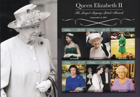 US 1273 Trust Territories Palau NH VF Queen Elizabeth Sheet