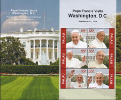 US 1283 Trust Territories Palau NH VF Pope Francis Visit Sheet
