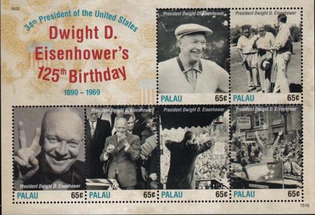 US 1285 Trust Territories Palau NH VF Eisenhower's Birthday