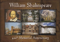 US 1289 Trust Territories Palau NH VF William Shakespeare Sheet