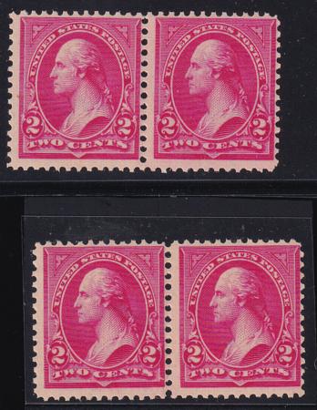 US 266-7 Bureau & Regular Issues NH F Types II + III Pair