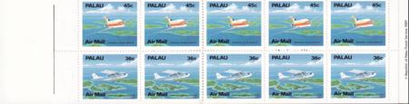 US C20b Trust Territories Palau NH VF 36¢/45¢ Booklet Pane