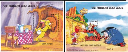 US 283-84 Trust Territories Micronesia NH VF Winnie The Pooh S/S