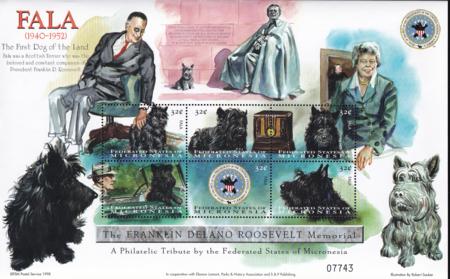 US 320 Trust Territories Micronesia NH VF FDR Memorial Fala