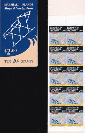 US 41a Trust Territories Marshall Islands NH VF 20¢ Booklet Pane