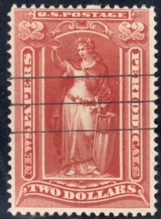 US PR108 Newspapers F-VF Used Neat Pen Cancel - PSE Cert